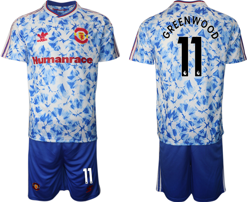 Men 2021 Manchester united adidas Human Race #11 soccer jerseys->manchester united jersey->Soccer Club Jersey